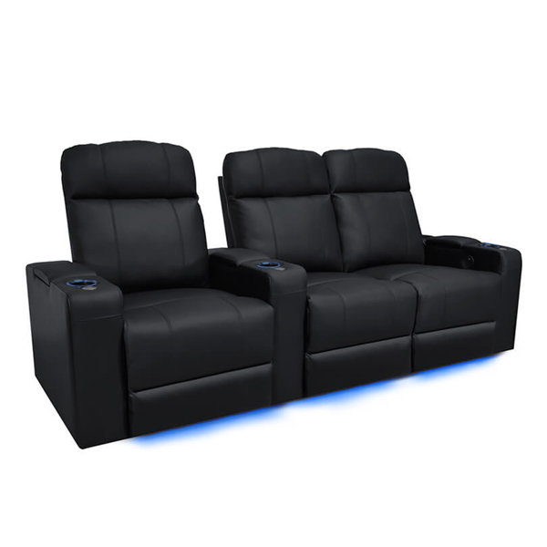 Orren Ellis Modern LED Manual Home Theatre Sofa (Row of 3) & Reviews
